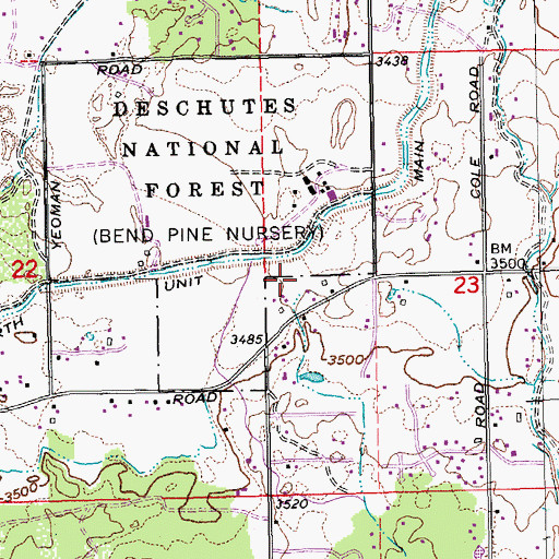 Topographic Map of Canal Park, OR