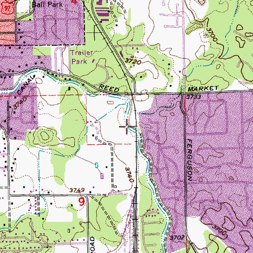 Topographic Map of Foxborough Park, OR