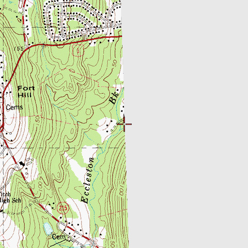 Topographic Map of Fishtown Brook, CT
