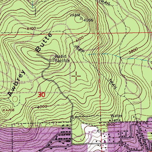 Topographic Map of Summit Park, OR
