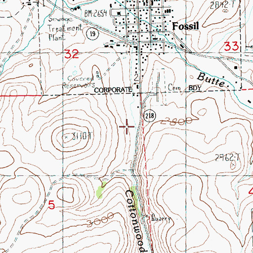 Topographic Map of Wheeler Court House Park, OR