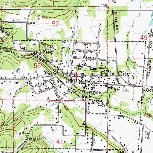 Topographic Map of Bridge Park, OR