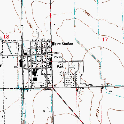 Topographic Map of Culver City Park, OR