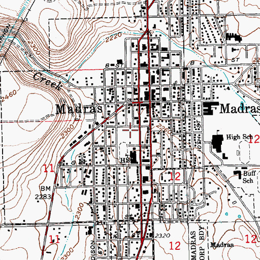 Topographic Map of Friendship Park, OR