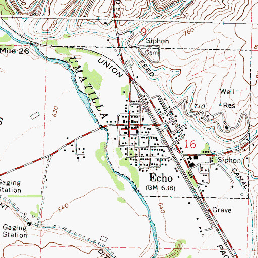 Topographic Map of George Park, OR