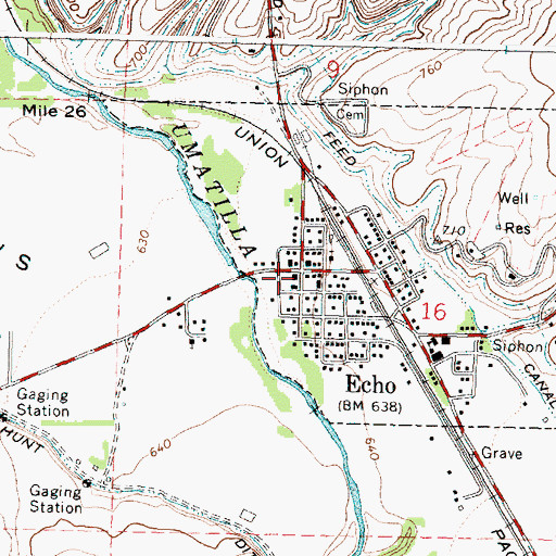 Topographic Map of Skate Park, OR