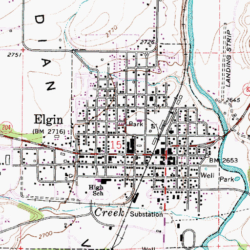 Topographic Map of Tom McDowell Park, OR