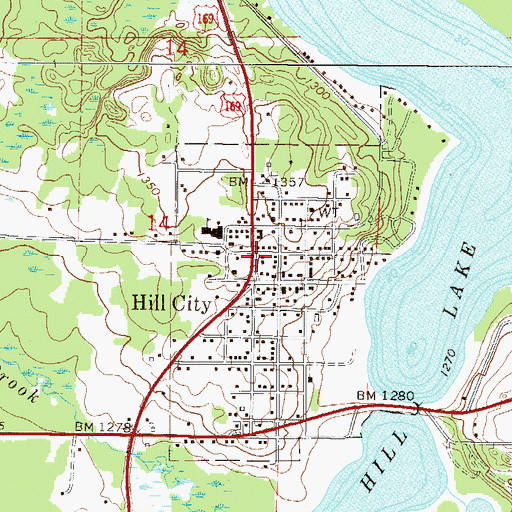 Topographic Map of Saint John's Catholic Church, MN