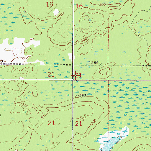Topographic Map of Jewitt Cemetery, MN