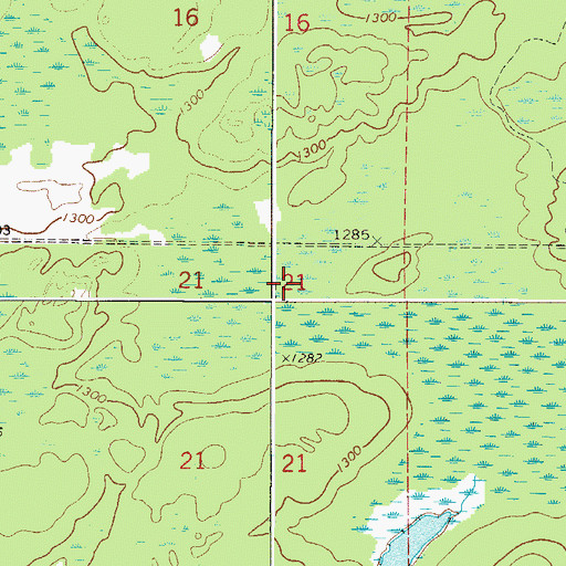 Topographic Map of Jewett Post Office (historical), MN