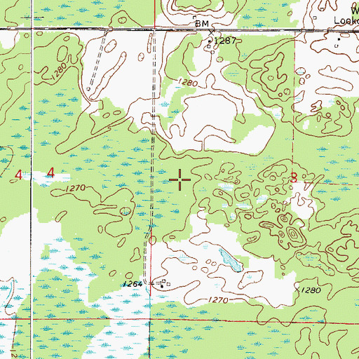 Topographic Map of Pliny Post Office (historical), MN
