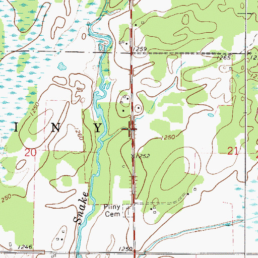 Topographic Map of Tronnes Post Office (historical), MN