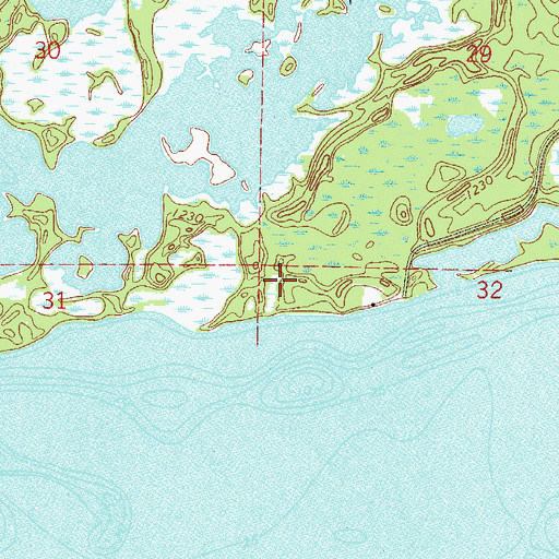 Topographic Map of Tschibegamig Cemetery, MN