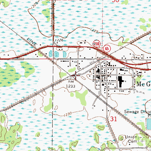 Topographic Map of McGregor, MN