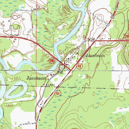 Topographic Map of Mississippi (historical), MN