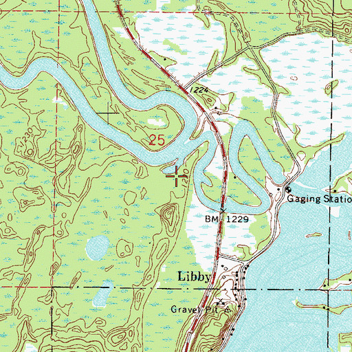 Topographic Map of Sandy Lake Post Historical Marker, MN