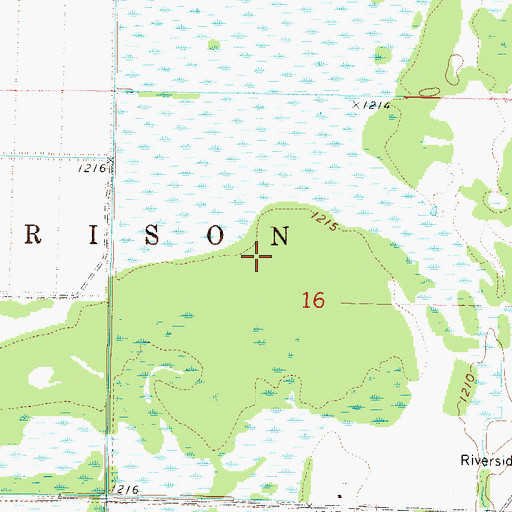 Topographic Map of Tamarack, MN