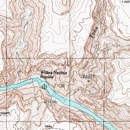 Topographic Map of Charybdis Butte, AZ