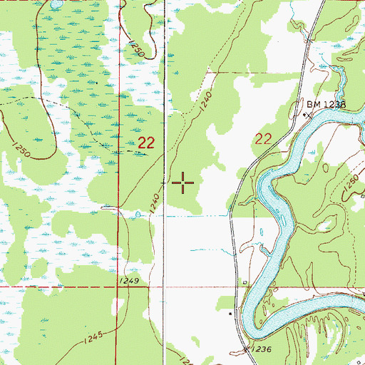 Topographic Map of Verdon Cemetery, MN