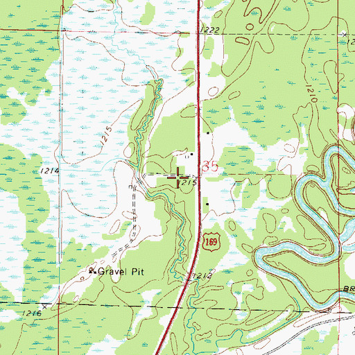 Topographic Map of Willow River Post Office (historical), MN