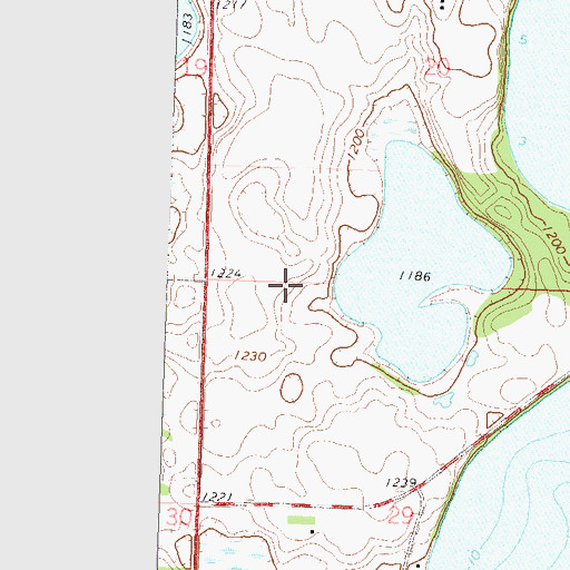 Topographic Map of Calvary Free Lutheran Church, MN