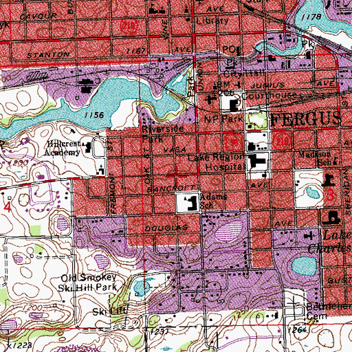 Topographic Map of Unitarian Church, MN