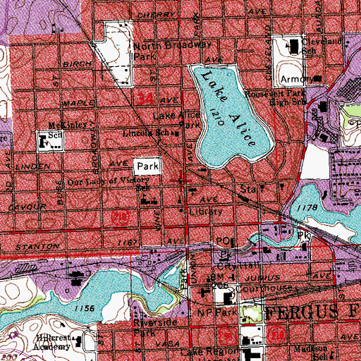 Topographic Map of Zion Lutheran Church, MN