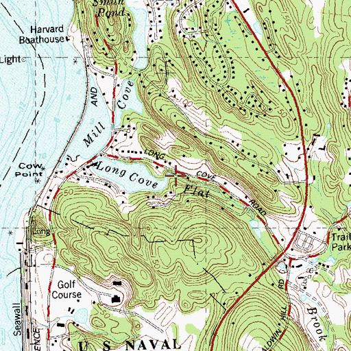 Topographic Map of Flat Brook, CT