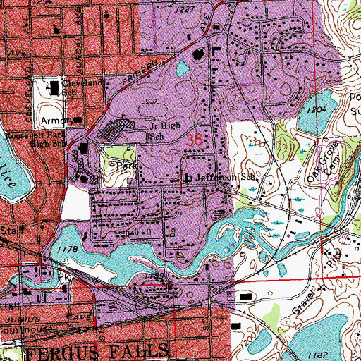 Topographic Map of Hedemarken Lutheran Church, MN