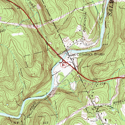 Topographic Map of Flat Brook, CT
