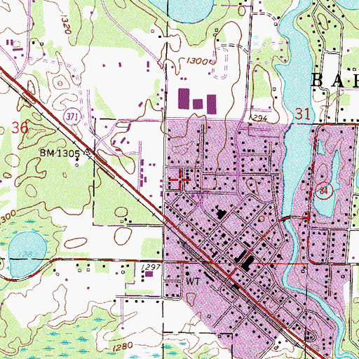 Topographic Map of Our Lady of Lourdes Catholic Church, MN
