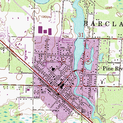 Topographic Map of Whispering Pines Good Samaritan Center, MN