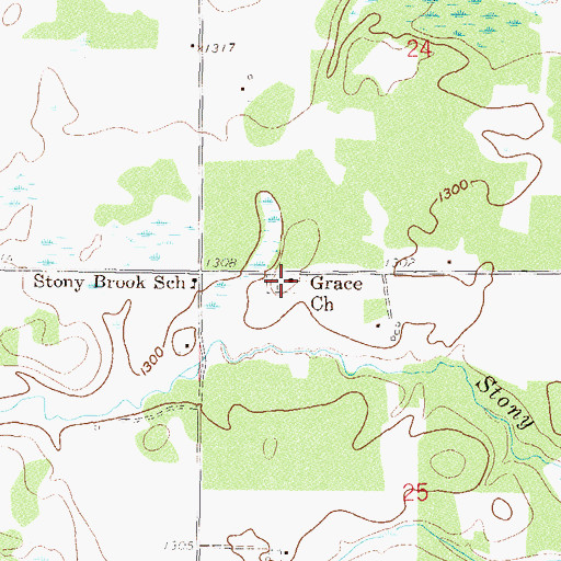 Topographic Map of Grace Lutheran Cemetery, MN