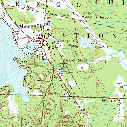 Topographic Map of Riverside Cemetery, MN