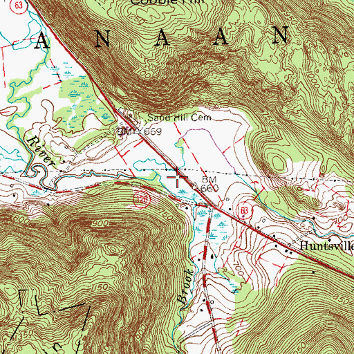 Topographic Map of Flat Brook, CT