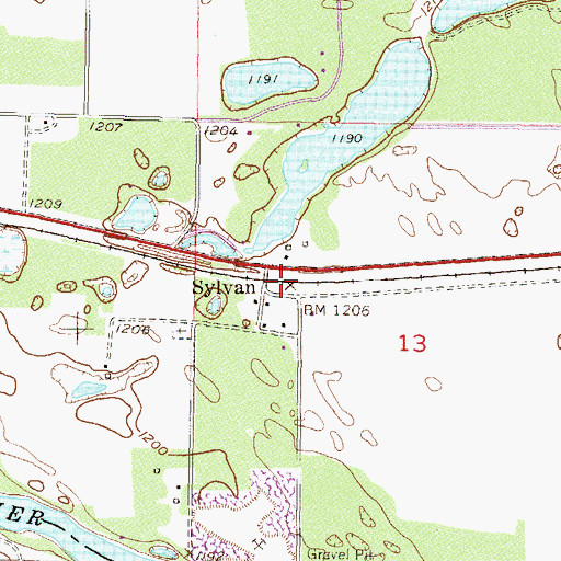 Topographic Map of First Lutheran Church, MN