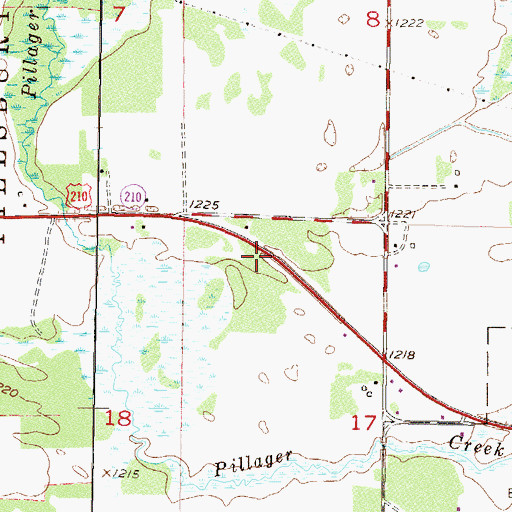 Topographic Map of Peaks Charter School, MN