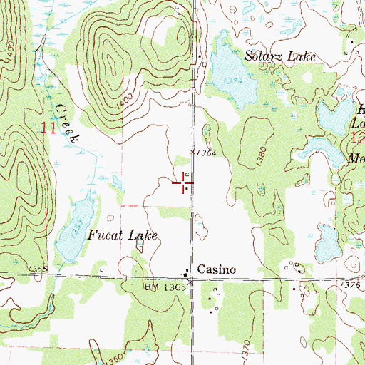 Topographic Map of Casino Assemblies of God Church, MN