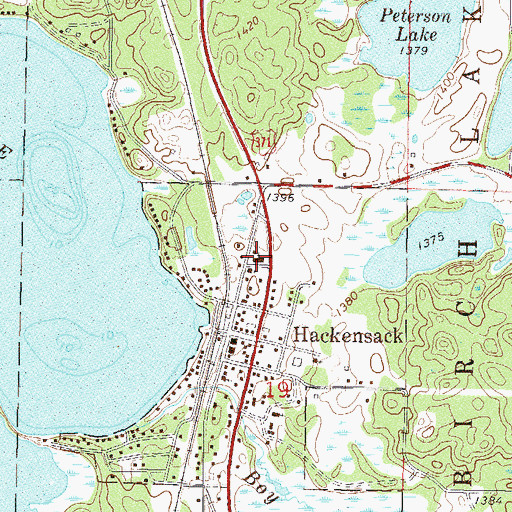 Topographic Map of Sacred Heart Catholic Church, MN