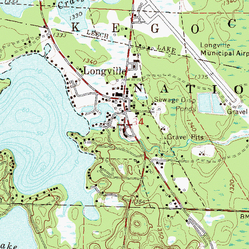 Topographic Map of Saint Edwards Catholic Church, MN