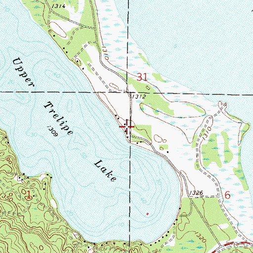 Topographic Map of Snowball Post Office (historical), MN