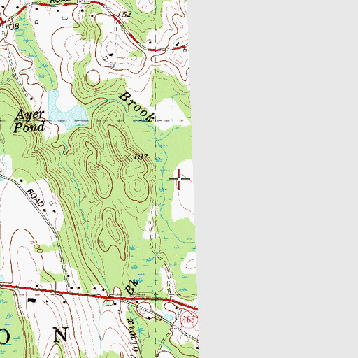 Topographic Map of Folwix Brook, CT