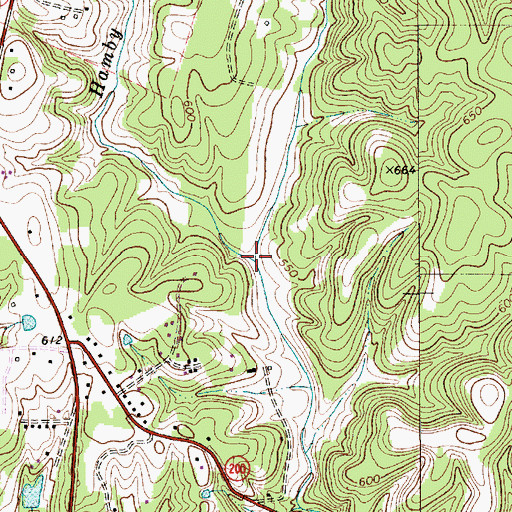 Topographic Map of Plum Run, NC