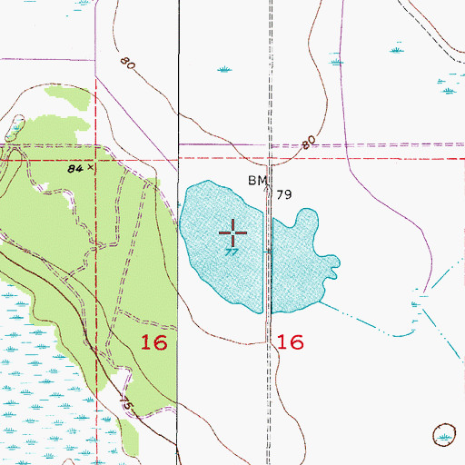 Topographic Map of Split Lake, FL