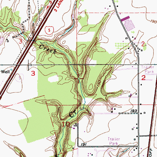 Topographic Map of Kraus Creek, OR