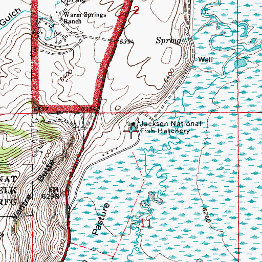 Topographic Map of Sleeping Indian Pond, WY