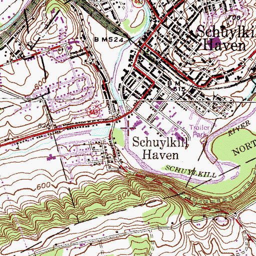 Topographic Map of Long Run, PA
