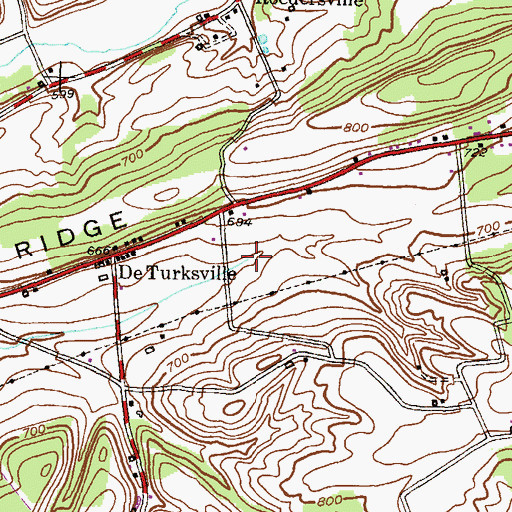 Topographic Map of Conrad Weiser Branch, PA