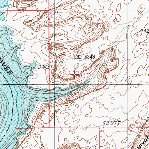 Topographic Map of Bell Tower Window, UT