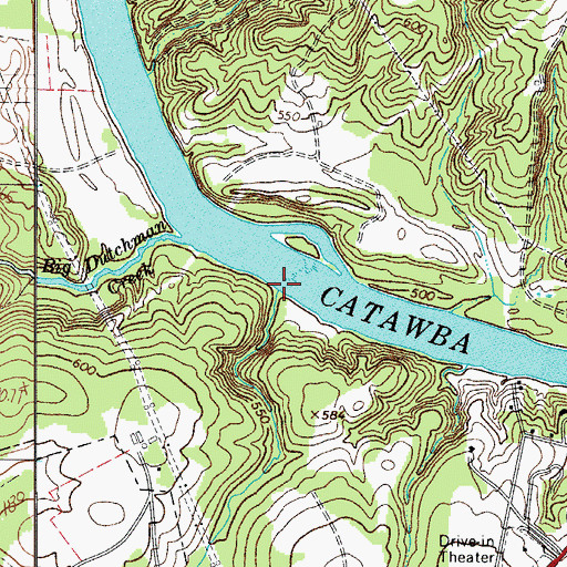 Topographic Map of Hidden Creek, SC